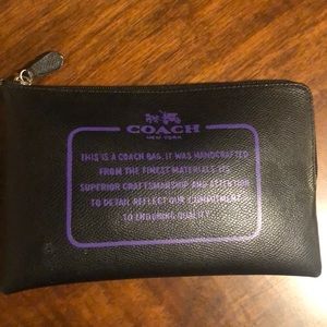 COACH tote.Reversible with matching zipper clutch!